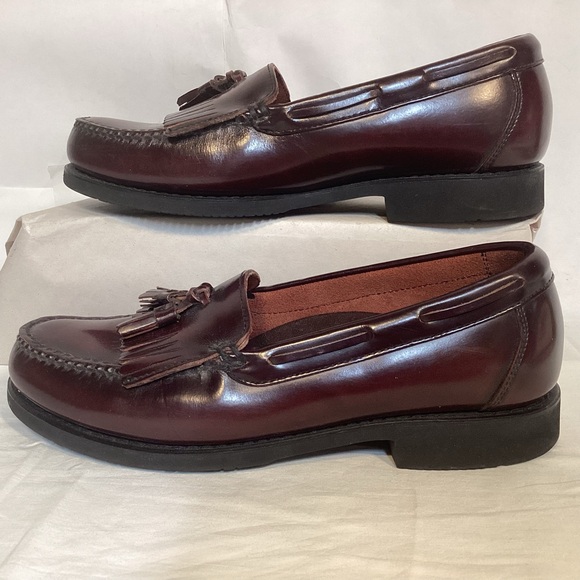 Rockport Burgundy Men’s Leather Tassel Loafers Size 9 - Picture 3 of 11